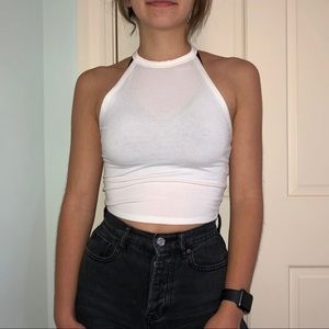 White Halter Top